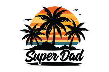 Father's Day svg, super dad T Shirt, Retro hand drawn lettering with Father's day quotes, Happy Fathers Day Typography Vector Bundle, Cut File Cricut, Silhouette, Illustration, svg, png