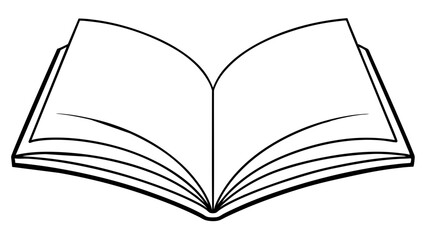 Open book symbol against a dark backdrop. An open book icon is displayed on a dark surface. Symbolic representation of an open book on a dark background.