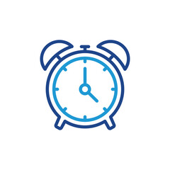 Alarm clock icon, clock icon vector