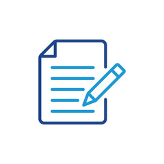 Document write icon, Document write sign vector