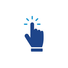 Hand cursor click icon vector