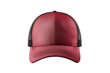 Red Mesh Trucker Cap Mockup