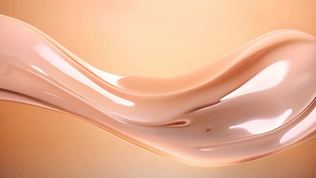 Cream colored cosmetic stains on a pastel background.