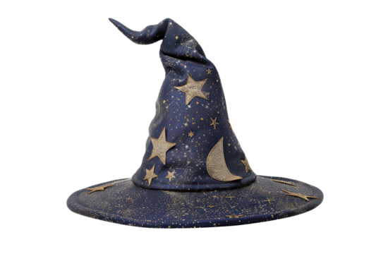 Wizard Hat with Stars and Moon