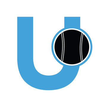 recommend clip art: cricket ball Logo combine with letter U vector template