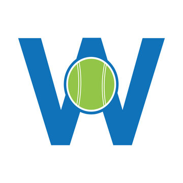 recommend clip art: cricket ball Logo combine with letter W vector template