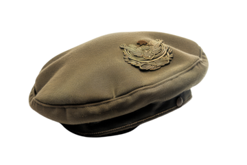 Vintage Military Beret with Emblem
