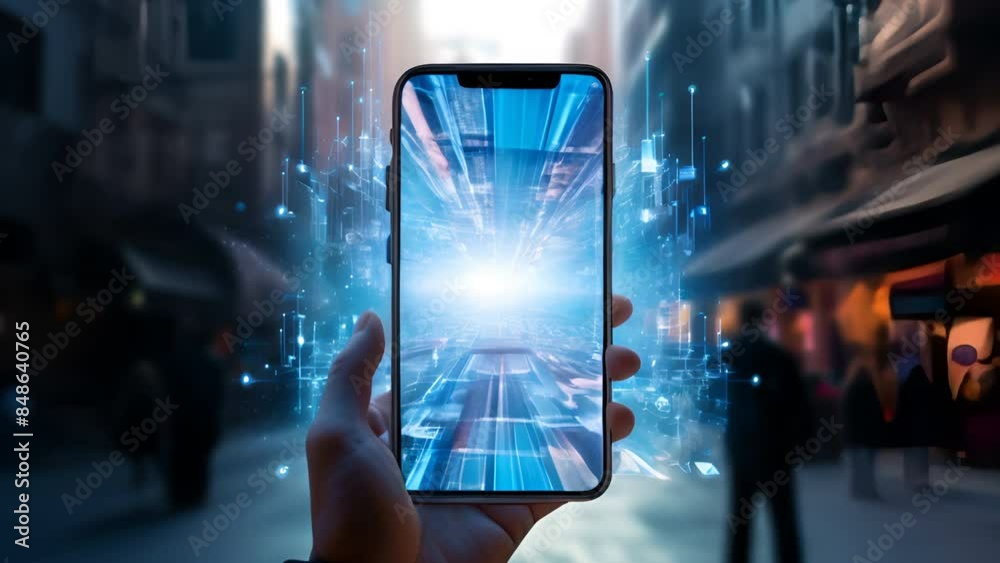 Poster Data science, business analysis and strategy, big data concept.Business teamwork analyzing financial graph on virtual touch screen, futuristic technology solution.