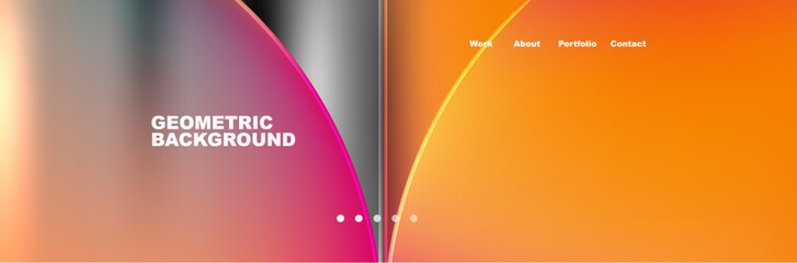 Trendy Simple Round Triangle and Circle with Gradients Abstract Background. Vector Illustration For Wallpaper, Banner, Background, Card, Book Illustration, landing page