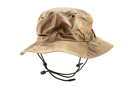 Khaki Boonie Hat with Chin Strap