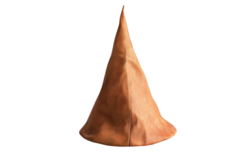 Brown leather cone