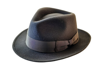 Black Fedora Hat with Ribbon