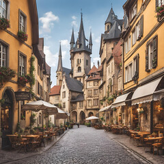 Fototapeta premium old town square