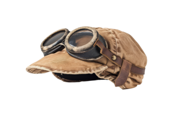 Vintage Aviator Goggles and Cap