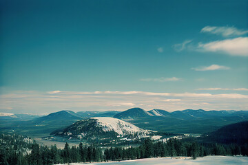 平原, 地平線, 山, 草原, 田舎, 青空, 雲, 旅行, plain, horizon, mountain, meadow, countryside, blue sky, clouds, travel