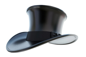 Black Top Hat with Black Ribbon