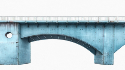 concrete bridge isolated on transparent background ,flyover bridge ,generative ai