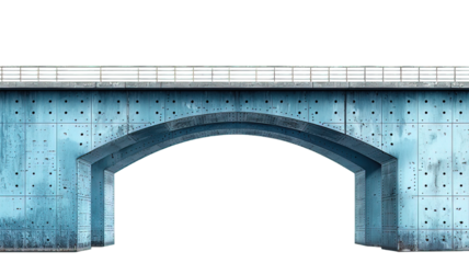 concrete bridge isolated on transparent background ,flyover bridge ,generative ai
