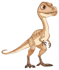 Fototapeta premium Adorable dinosaur standing with a friendly expression