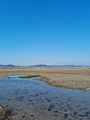 It is a sea with mudflats.