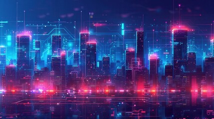 Fototapeta premium Urban sustainability innovations with smart tech