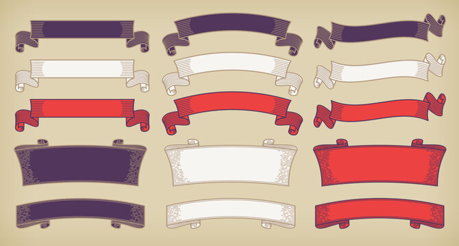 A horizontal title ribbon obi set with a Japanese retro design.