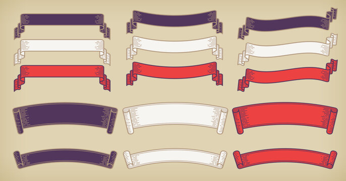 A horizontal title ribbon obi set with a Japanese retro design.