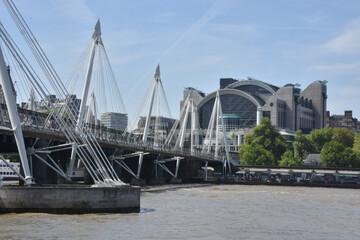 Plants or decorative street patterns, bridges, Chinatown, towers, London Europe