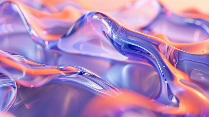 Naklejka premium Abstract background with iridescent liquid waves. Perfect for technology, science, or design-themed projects.