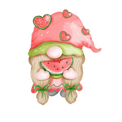 Watermelon cute gnome 