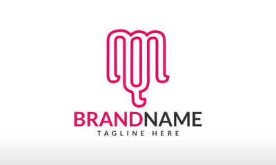 Letter MQ Or QM Logo Design Vector Icon Symbol Illustrations. Multifunctional logo that can be used in many business companies services. Ready to print. Ready to use. M Letter, Q Letter, QM Letter.