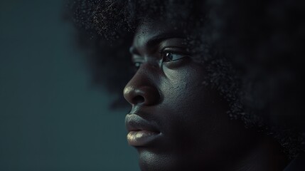 A Handsome Stylish Black Man with Natural Hair

