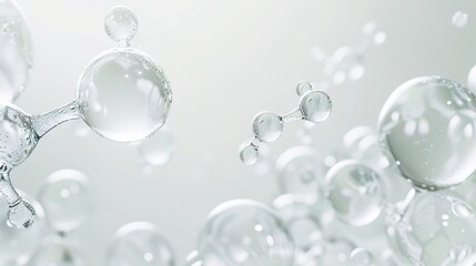Molecule, bubble, white background, arranged cells, transparent, organic matter, close-up