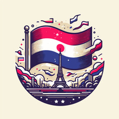 Obraz premium the flag vector and illustration 