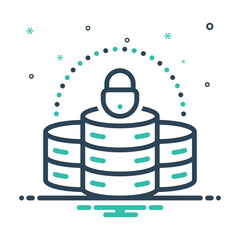 Mix icon for data security