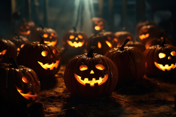 Fototapeta premium かぼちゃ, 南瓜, カボチャ, ハロウィーン, ホラー, 光, ライト, 感謝祭, ランタン, pumpkin, pumpkins, halloween, horror, light, lights, thanksgiving, lantern