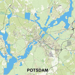 Potsdam, Germany map poster art