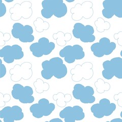 seamless pattern with clouds