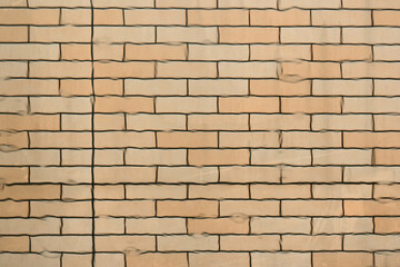 雨の日にガラス越しに見た煉瓦の壁