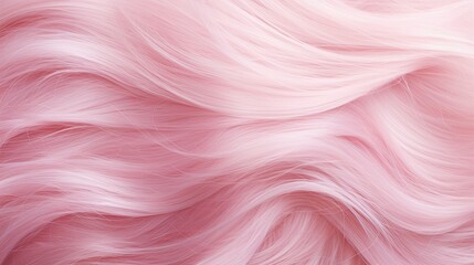 Fototapeta premium Photograph of a close-up of human hair in a delicate shade of pink, showcasing the softness and ethereal beauty of the color.