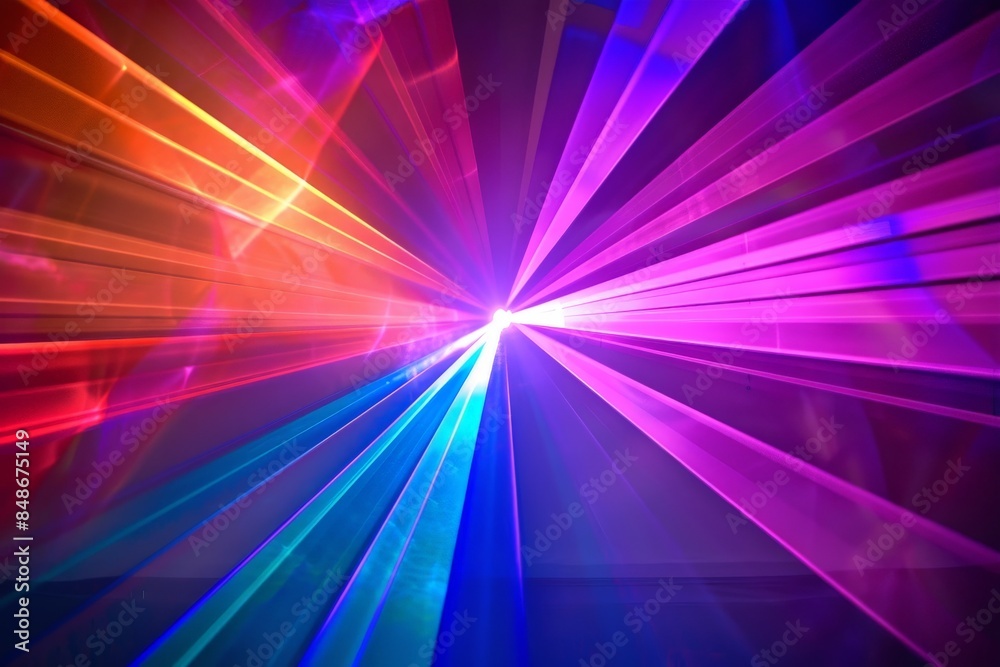 Wall mural Abstract background with colorful laser lights. Dynamic and vibrant, ideal for music, technology, or entertainment themes. - Wall murals