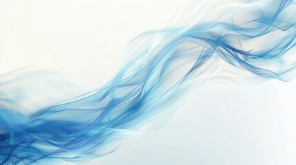 Abstract Blue and White Swirling Waves