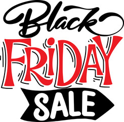 Black Friday sale lettering typography vector