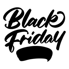 Black Friday sale lettering typography vector