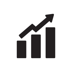 Graph chart economic icon. Money business increase design.