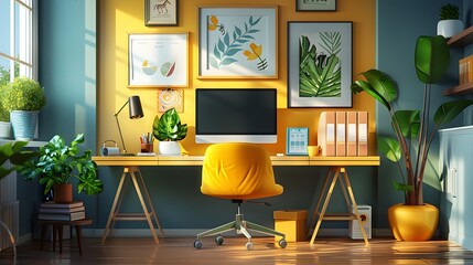 Detailed Infographic Guide to Setting Up a Bright and Organized Home Office Space