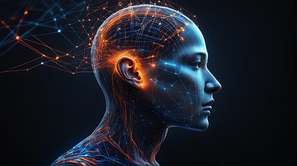 Obraz premium 3D Rendered Illustration of Machine Learning with AI, Deep Data Mining, and Modern Computer Technology Concepts