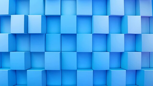 Seamless moving small blue color box pattern background, square box pattern