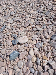 
It is a round gravel field.
