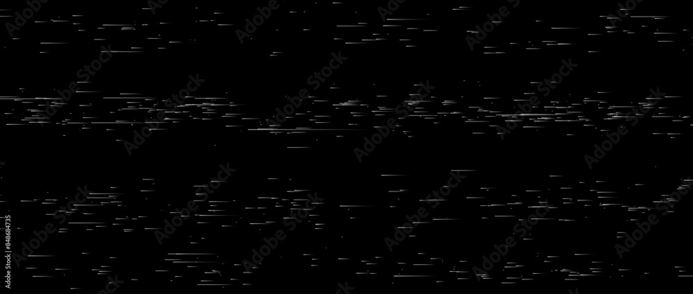 Aufkleber Static noise texture. Lost or bad TV signal concept. Random rippled video tape background. Glitch vhs pixel snow noise wallpaper. Image distortion distressed backdrop effect. Vector white noise 